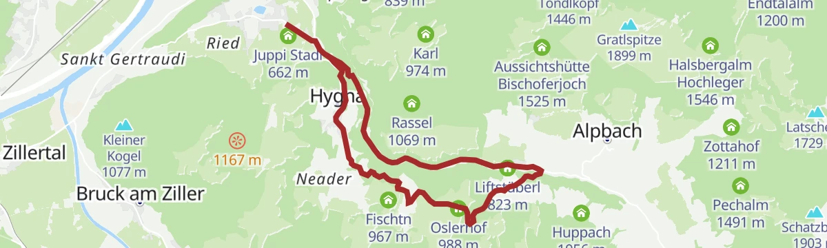 Route map: Rundweg Kolber (Reith i.A.) 316